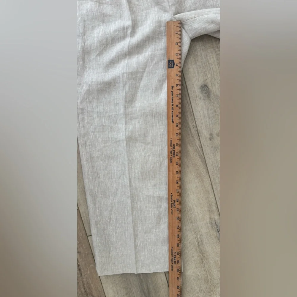 Banana Republic Beige Palma WideLeg 100% Linen Pants Size 6